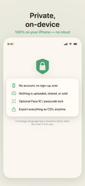 Private, on-device privacy summary